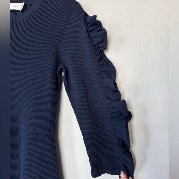 Victoria Beckham Navy Blue Knit Dress – Size 8 - Picture 4 of 15